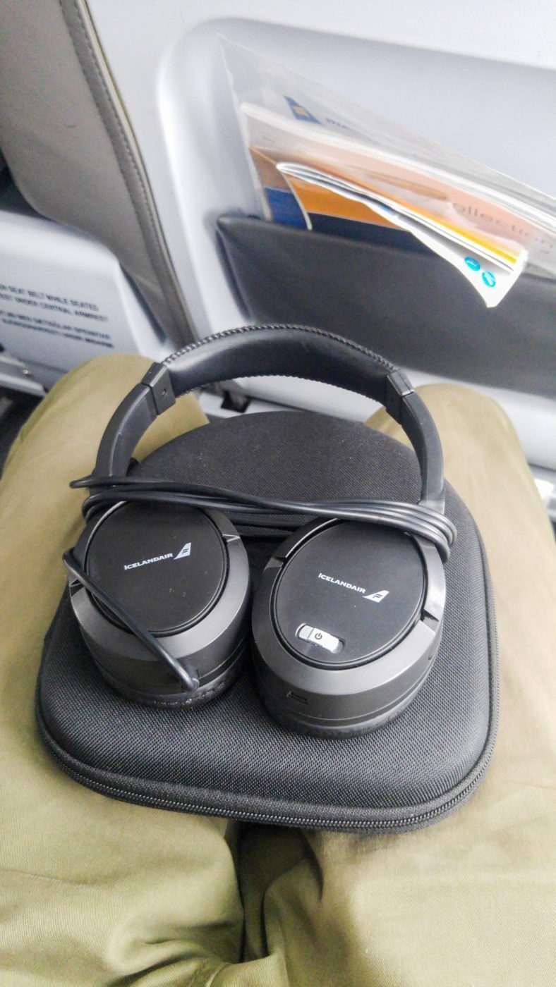 Noise-canceling headphones in Saga Class