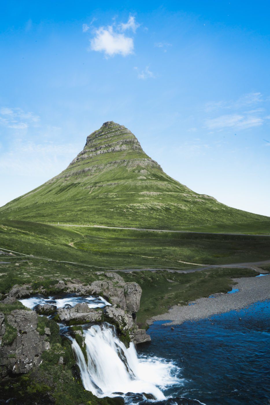 On a day trip to Snaefellsnes, you'll see the iconic Kirkjufell mountain