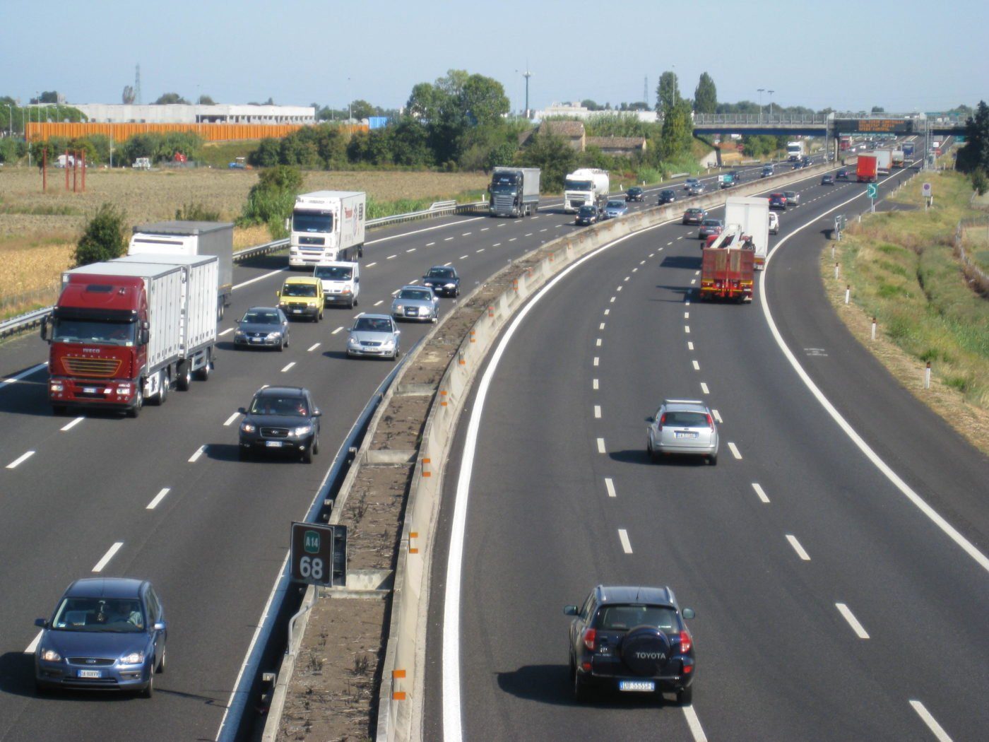 the Autostrada in Italy