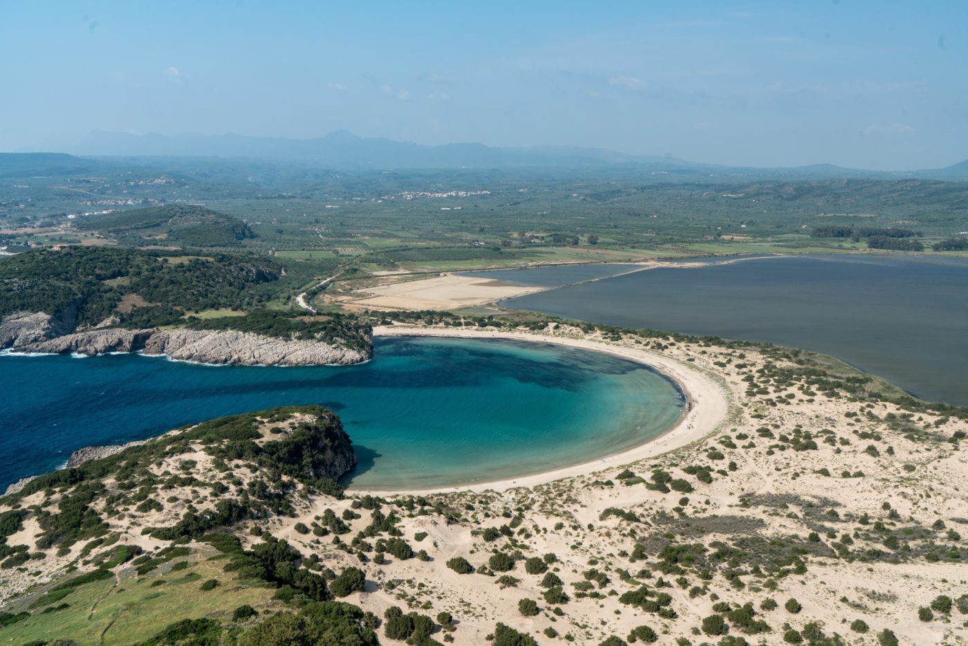 Voidikilia beach or Omega beach in the Greek Peloponnese
