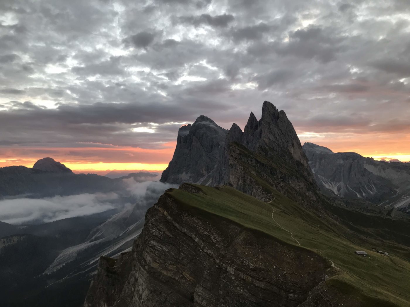 Seceda 2500m, famous Instagram location in South Tyrol
