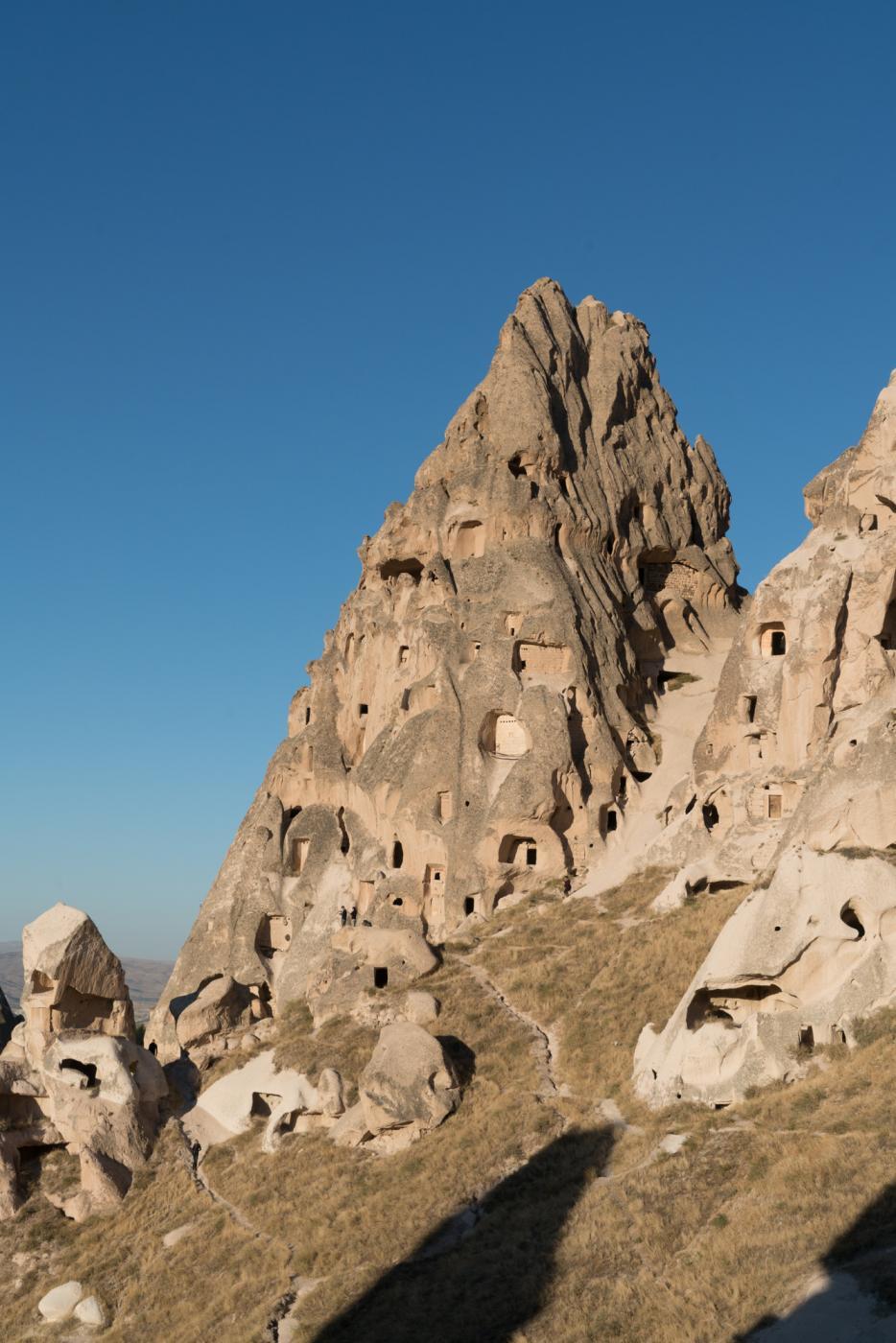Ortahisar and Uçhisar in Cappadocia, Turkey