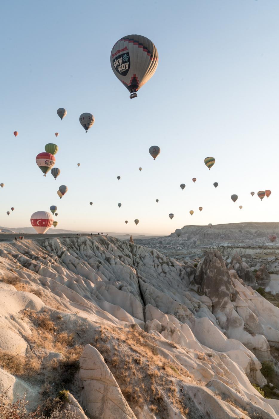 Balloons over Love Valley in Cappadocia