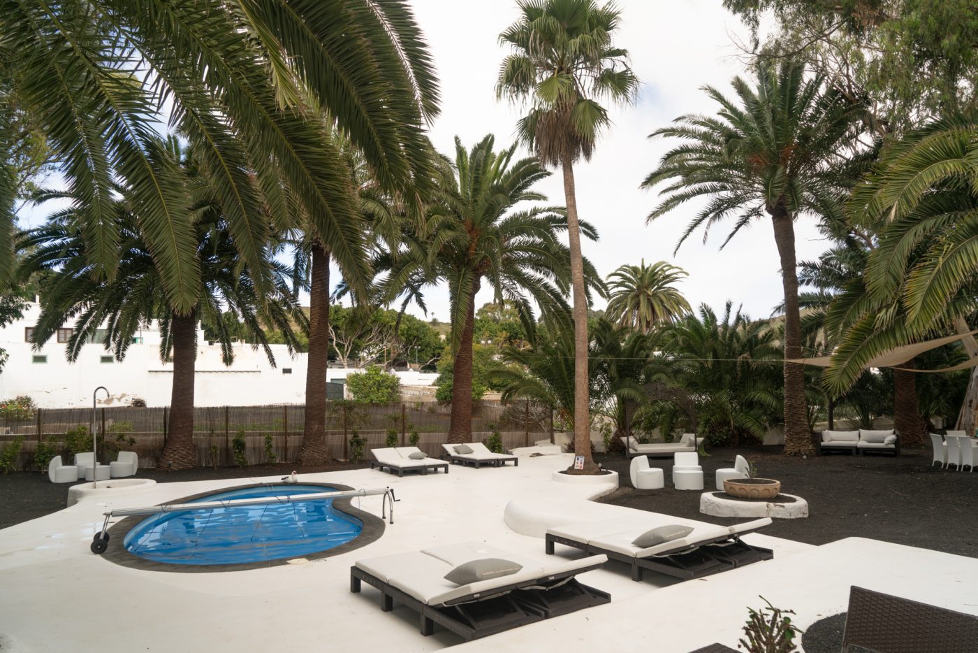 Villa Delmas garden and pool, designed by Cesar Manrique